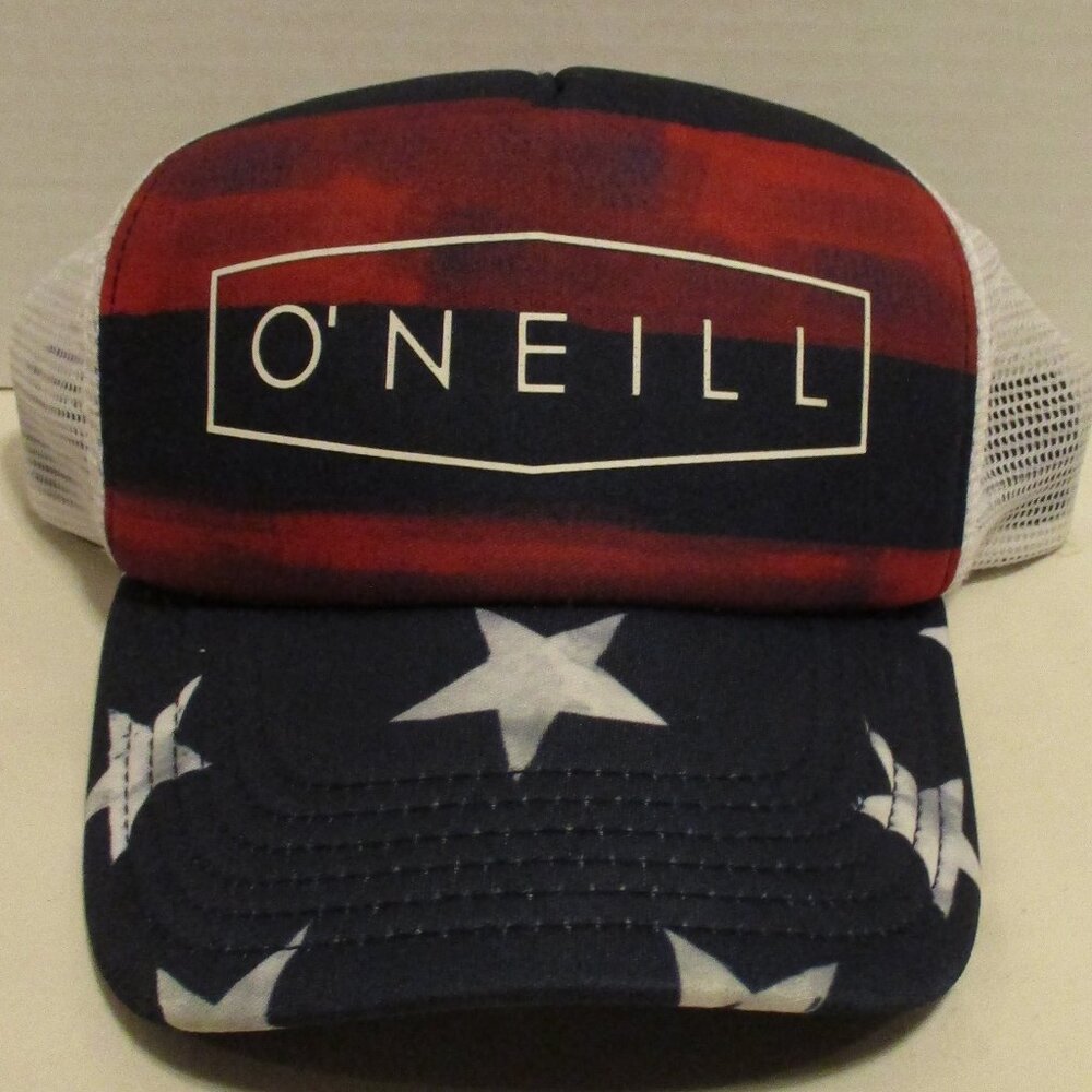 O'Neill Hat Snapback Red White Blue Outdoors Flag Hat Cap
